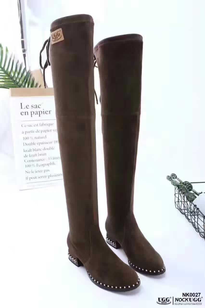 【澳洲仓】NOCK UGG NK0027 珍珠镶嵌鞋底 弹力布22寸长靴