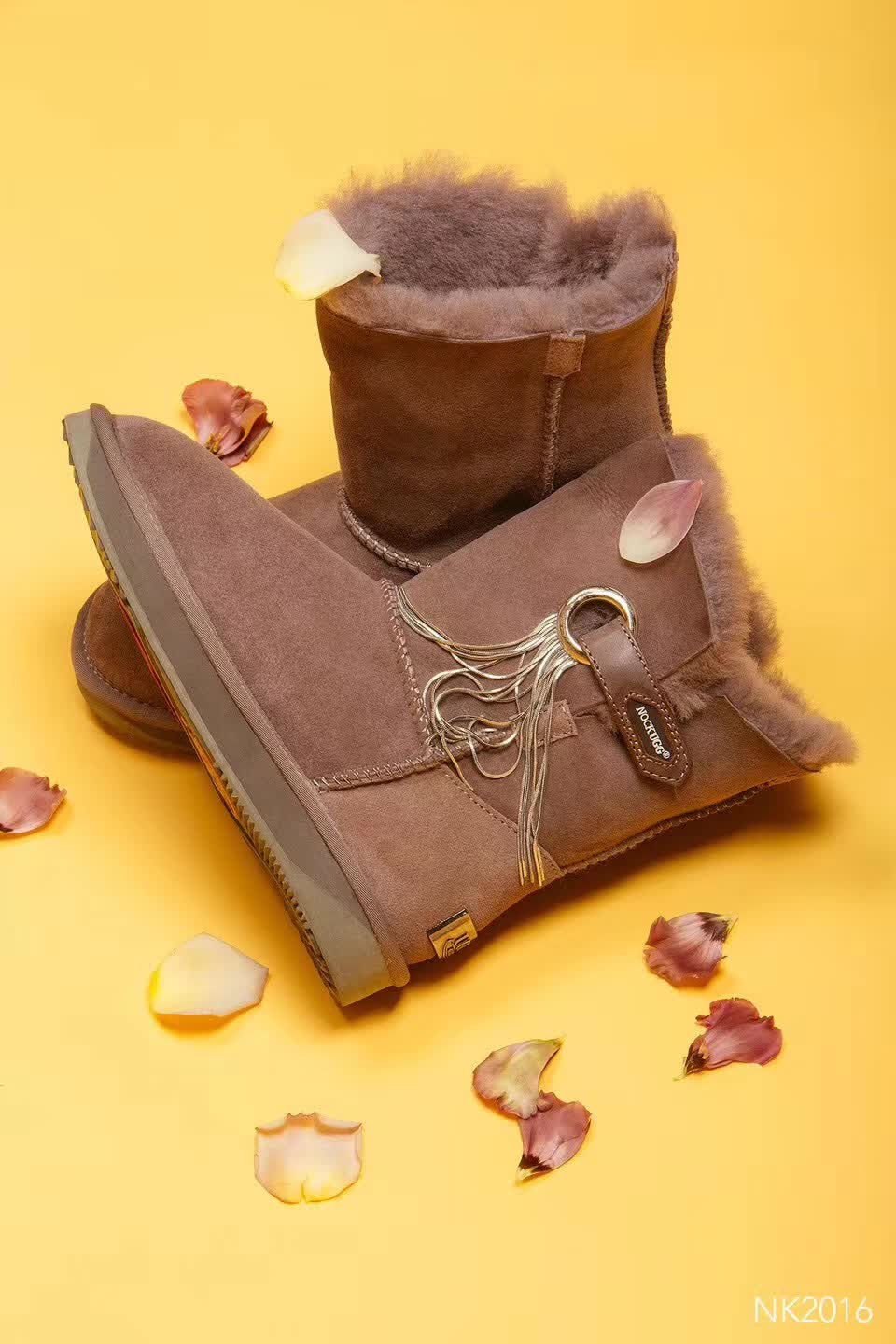 【澳洲仓】NOCK UGG NK2016 侧面流苏拼接 低筒雪地靴