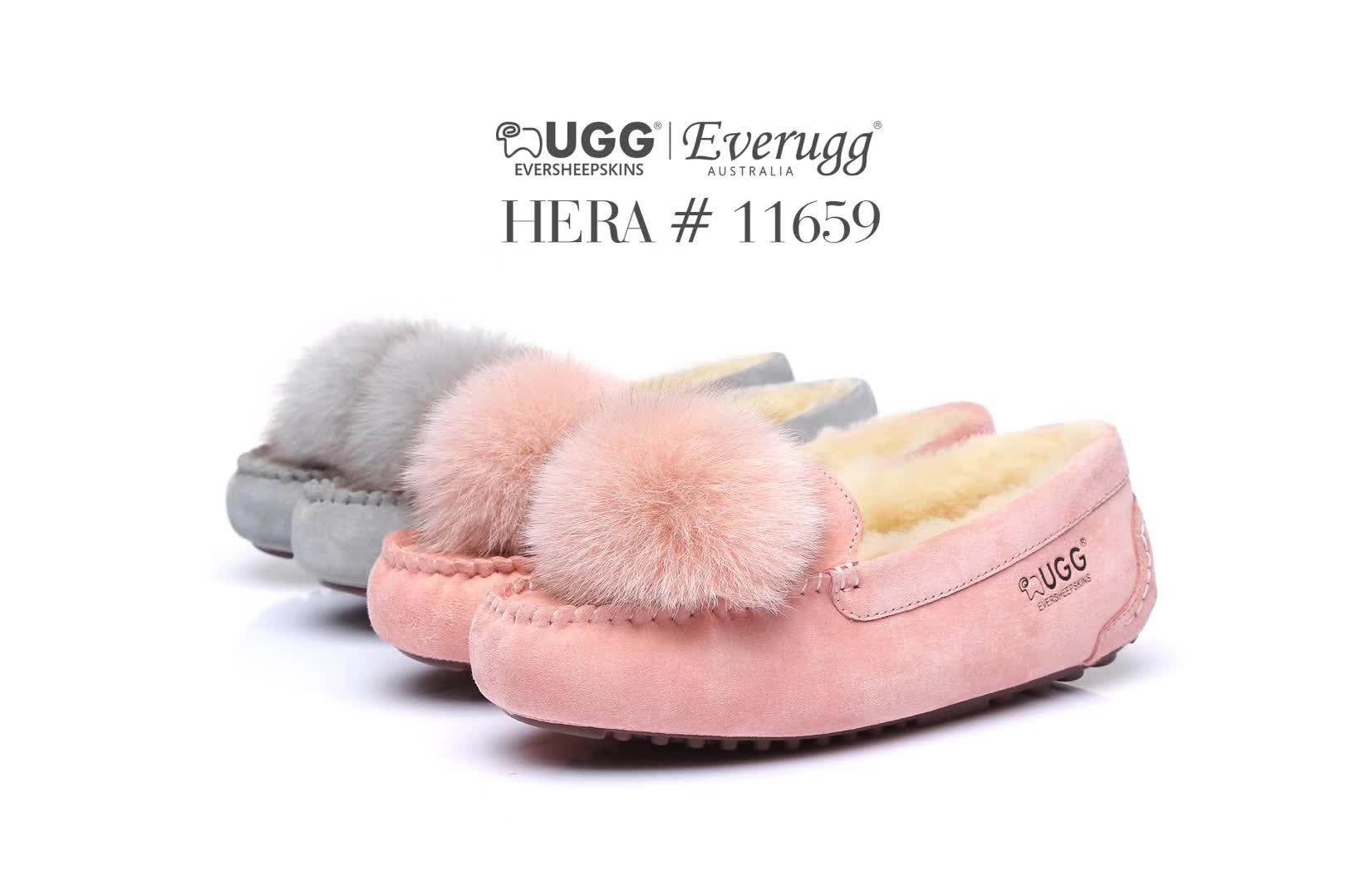 【澳洲仓】EVER UGG Hera 11659 防泼水 毛球毛豆豆鞋
