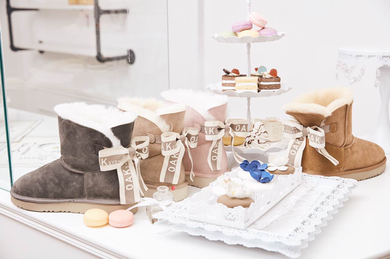 【澳洲仓】桃花【礼】OAKUGG 20004 bow  防泼水后腰蝴蝶结 雪地靴 oak005