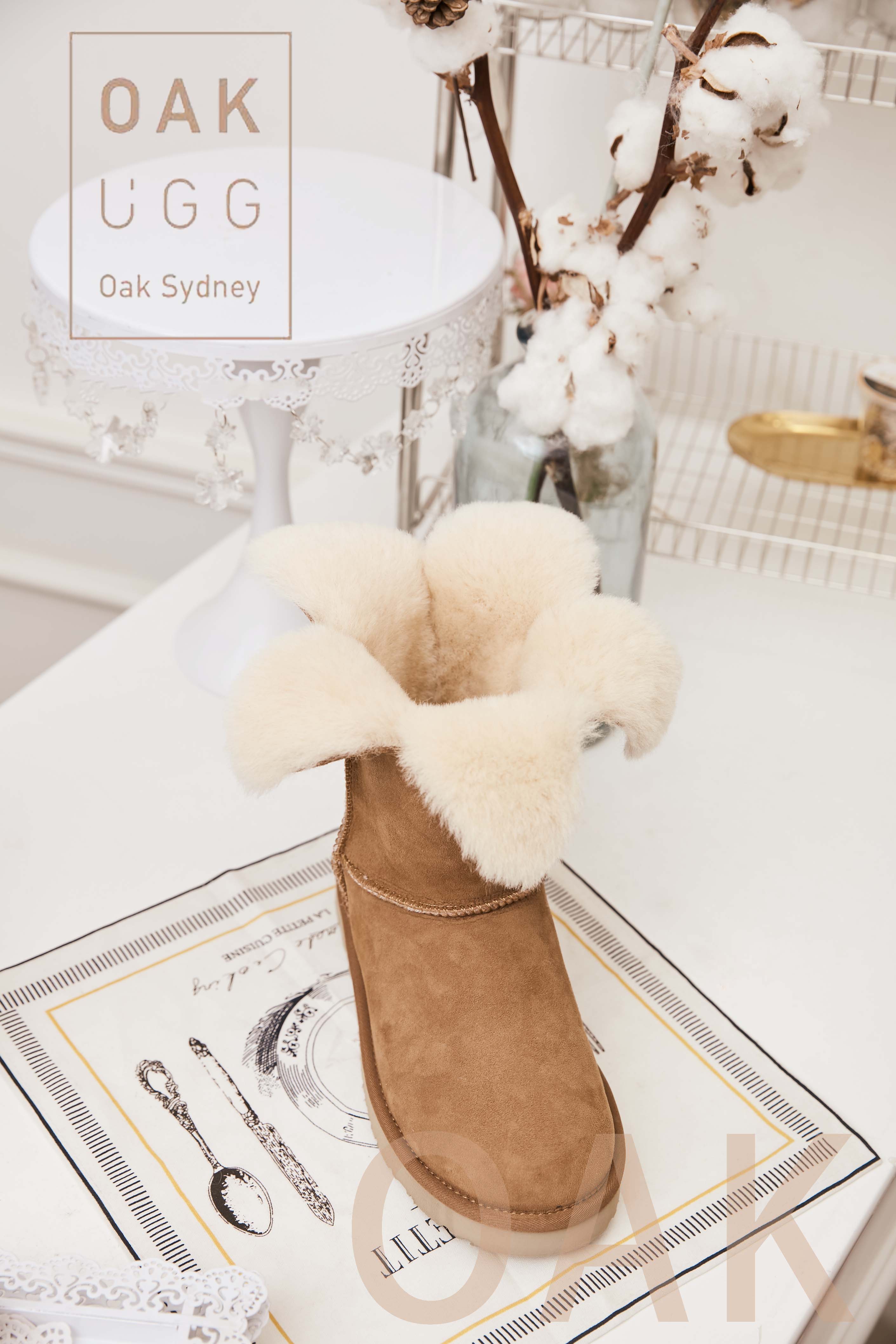 【澳洲仓】OakUGG oak002 lily  防泼水百合花型雪地靴