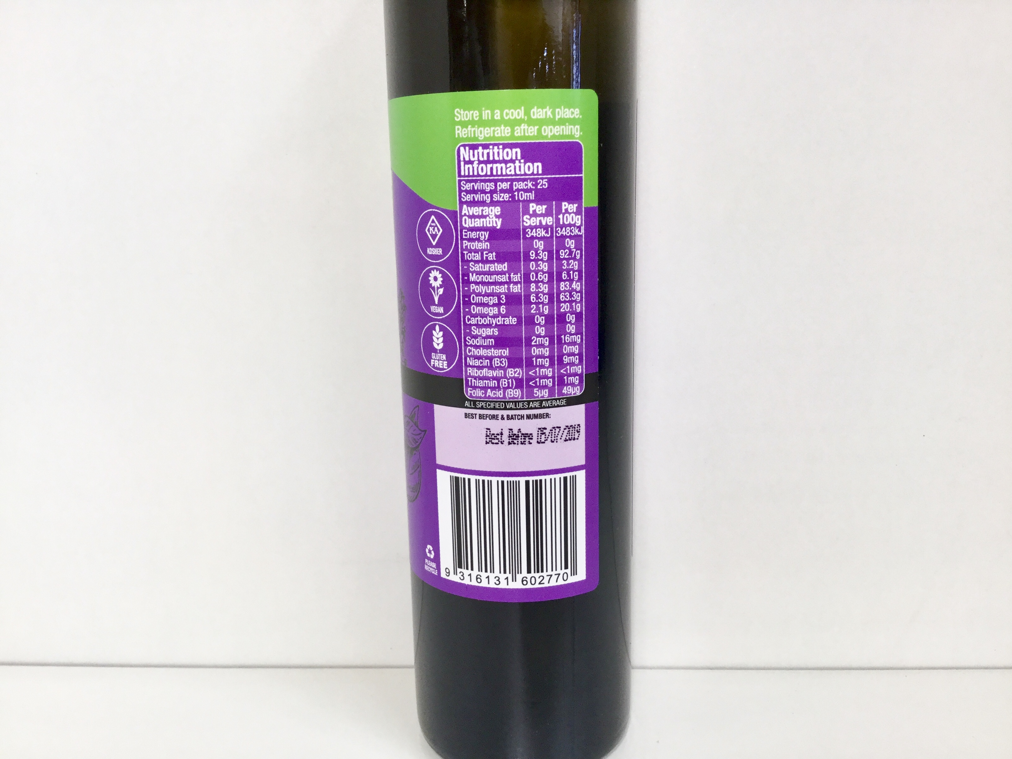 【澳洲仓】Absolute Organic 有机奇亚籽油 Chia oil 250ml