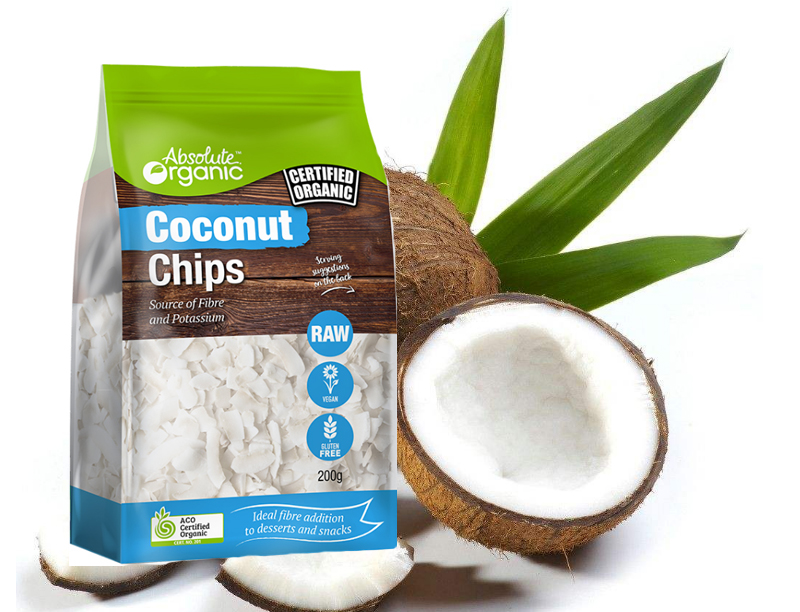 【澳洲仓】Absolute Organic 有机椰子片 Coconut chips 200g