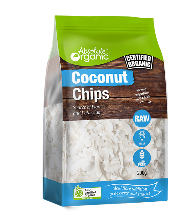 【澳洲仓】Absolute Organic 有机椰子片 Coconut chips 200g