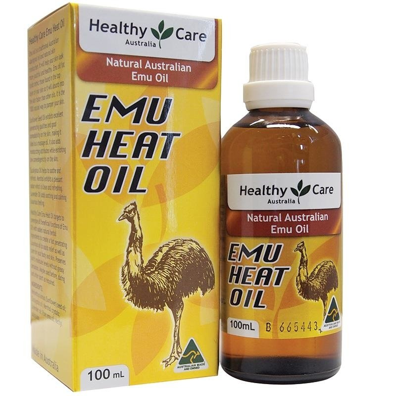 【澳洲仓】Healthy Care HC Emu Heat Oil 鸸鹋发热按摩油 100ml 缓解关节疼痛 消炎