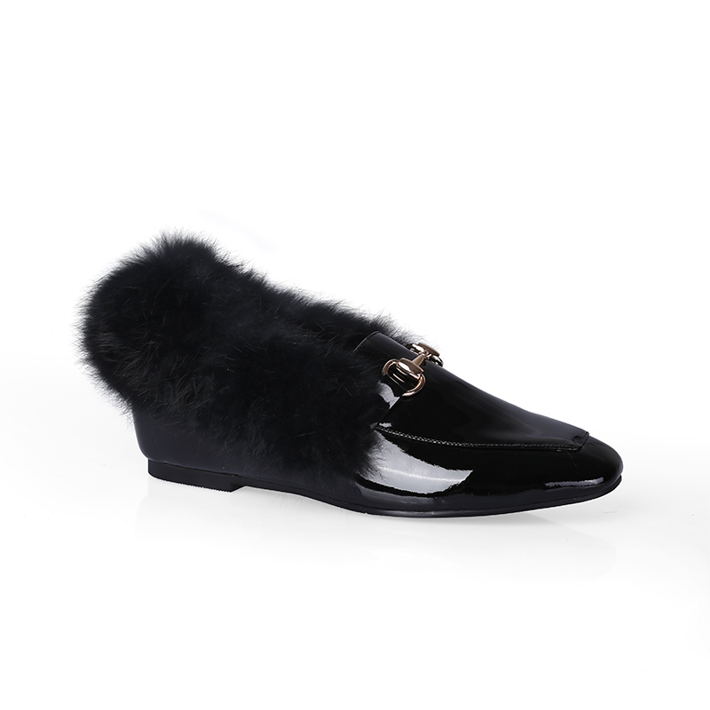 【澳洲仓】【冬款出清】DK UGG DK205 漆皮兔毛 秋冬新款毛毛乐福鞋