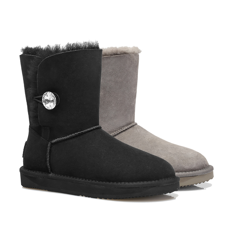 【澳洲仓】【冬款出清】DK UGG DK009S 防泼水施华洛世奇水晶扣经典中筒雪地靴 送水晶项链