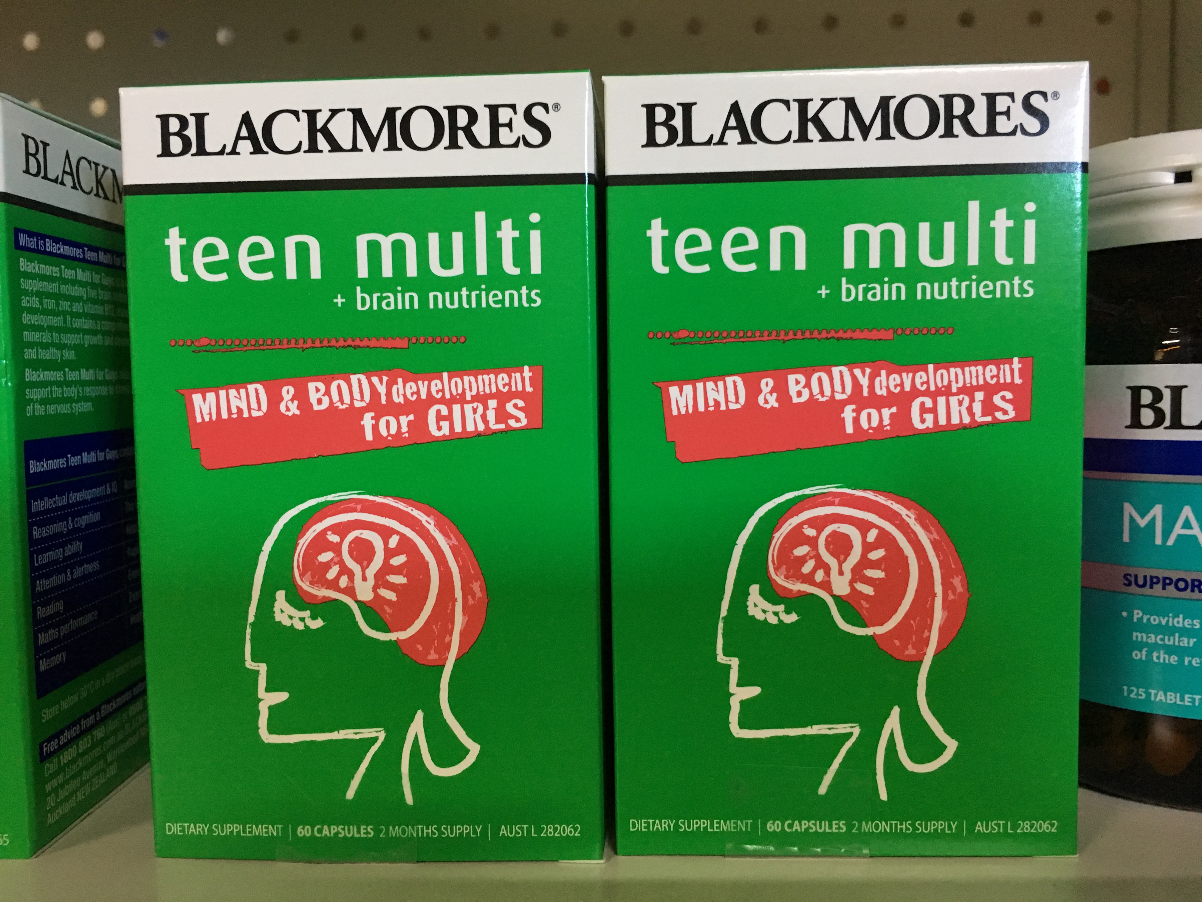 【澳洲仓】Blackmores BM 女孩复合营养片大脑身体发育配方 60粒