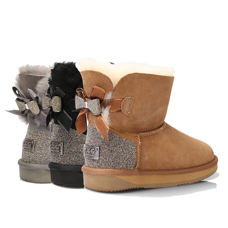 【澳洲仓】【冬款出清】DK UGG DK012 防泼水 单后蝴蝶结拼接风 短筒雪地靴