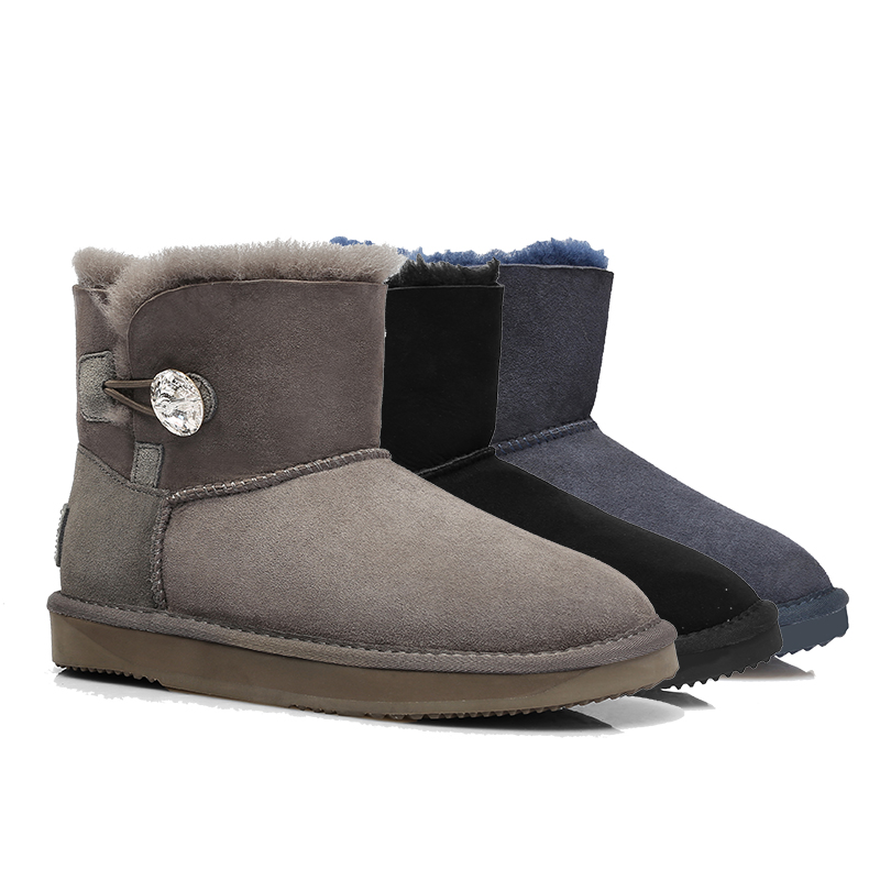 【澳洲仓】【冬款出清】DK UGG DK007S 防泼水 施华洛世奇水晶扣短筒雪地靴 送水晶项链