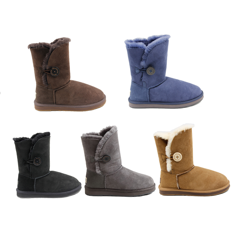 【澳洲仓】【冬款出清】OZLANA OZ1002WR 防水防尘基本款 中筒单扣雪地靴