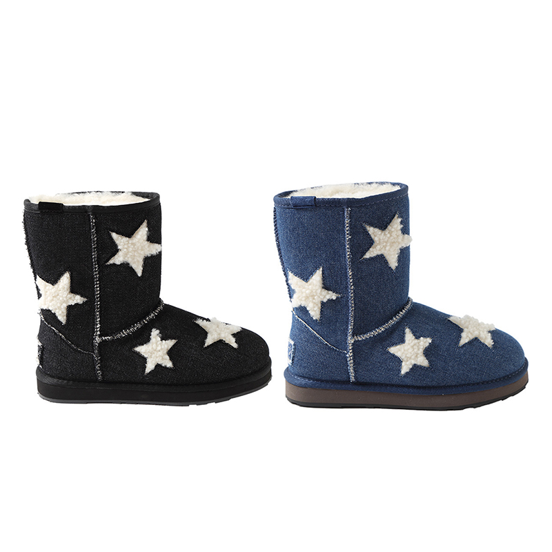 【澳洲仓】【冬款出清】OZLANA UGG OZ1001-9 牛仔布星星纹雪地靴