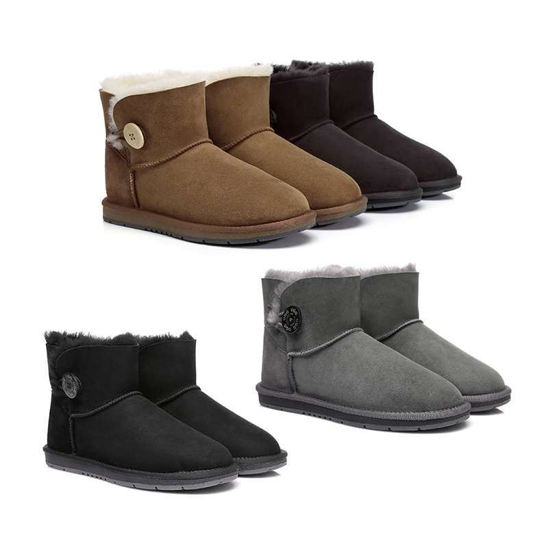 【澳洲仓】AS UGG 15702 新版防水迷你单扣款皮毛一体雪地靴