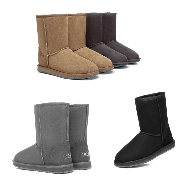 【澳洲仓】AS UGG 15801 新版防水经典中筒 皮毛一体雪地靴