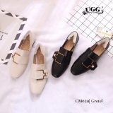 【澳洲仓】Ausnow UGG cm029 春夏 鞋身头层牛皮 后跟羊皮 珍珠方扣两穿乐福鞋