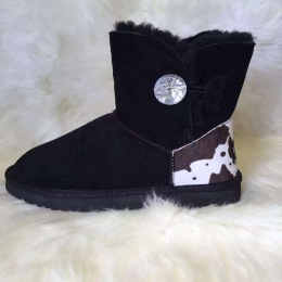 【澳洲仓】【断码特价】OZLAMB 3352C 3352CM 奶牛后跟 单扣(木扣,水晶扣)中筒短靴