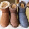 【澳洲仓】OZLAMB UGG D3352C 迷你单扣纯色经典靴