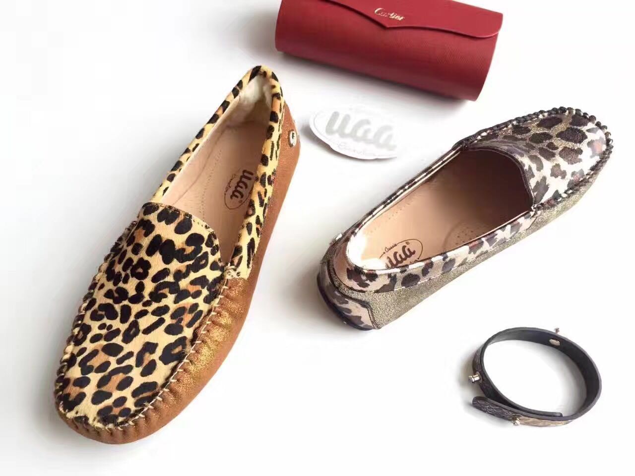 【澳洲仓】Aussie Connection AC1650GA 春夏金银豹纹无毛豆豆鞋