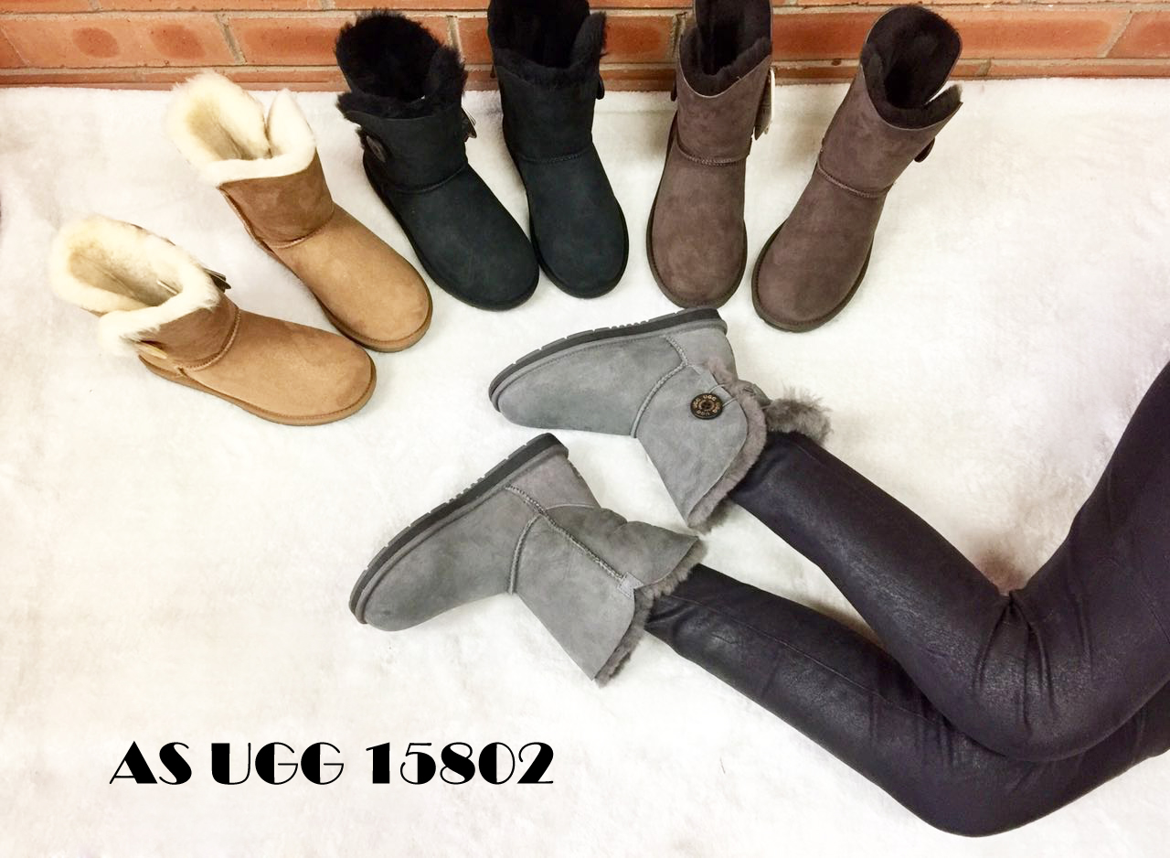 【澳洲仓】【冬款出清】AS UGG 15802 新版防水中筒单扣皮毛一体雪地靴