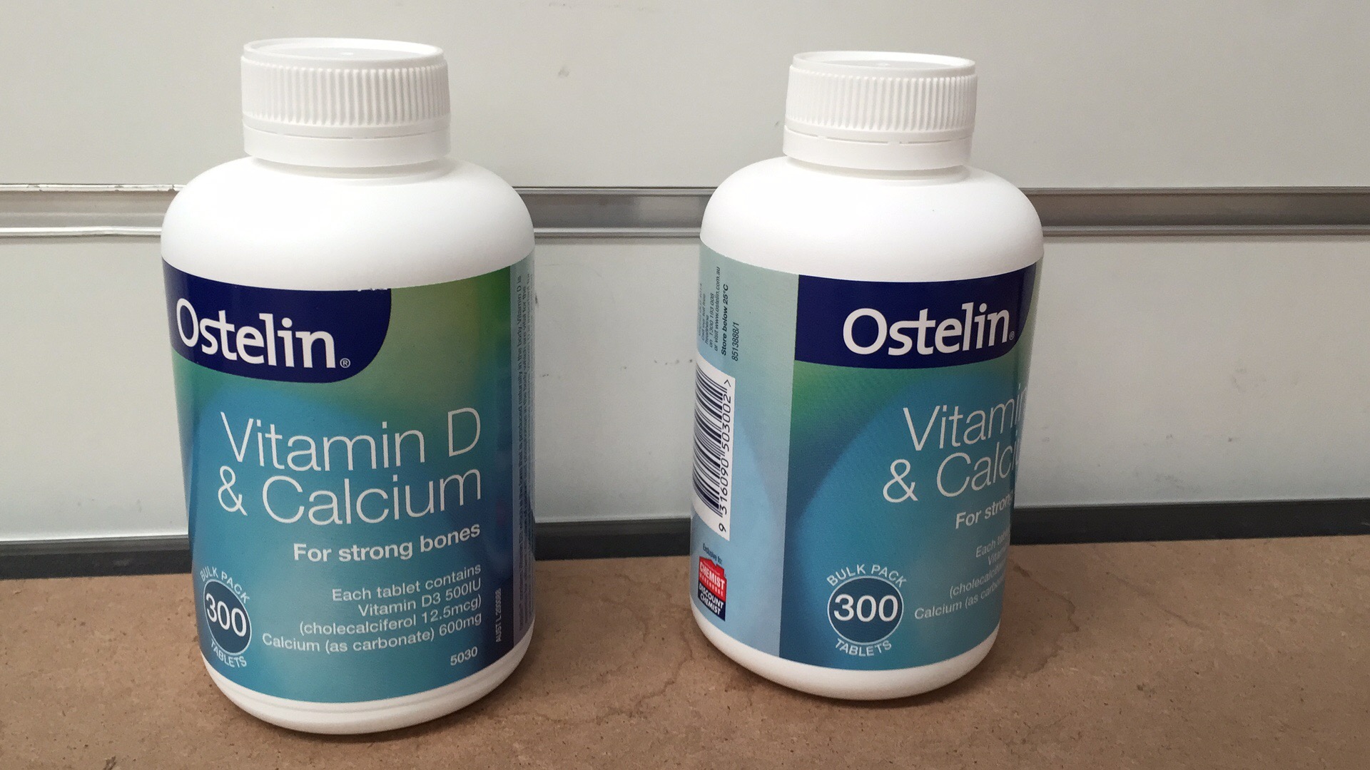 【澳洲仓】OSTELIN 钙+D 300粒 维生素D3+碳酸钙 成年人/孕妇/老人