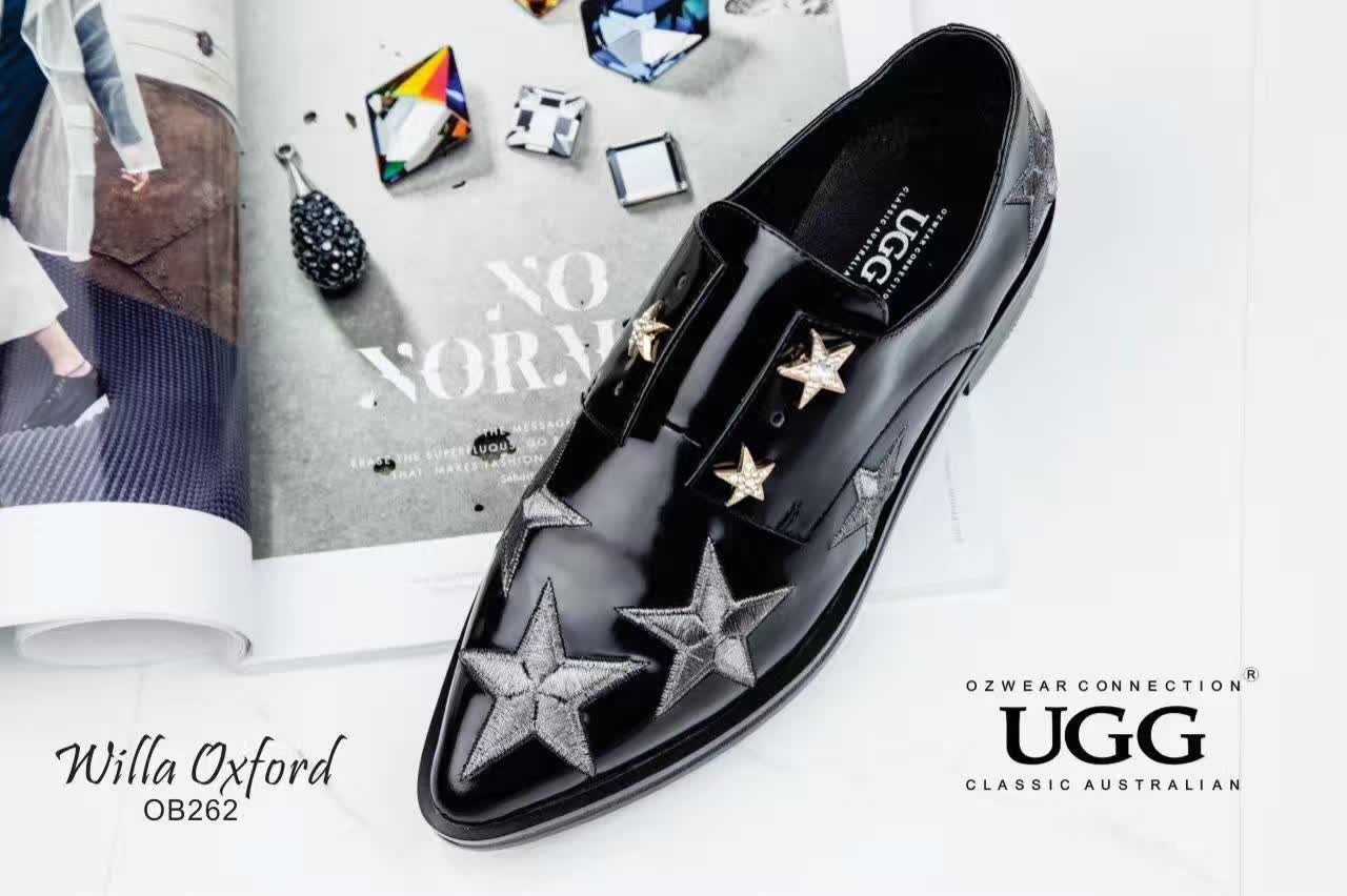 【澳洲仓】【超值特卖】OZWEAR OB262 春夏刺绣星星尖头皮鞋