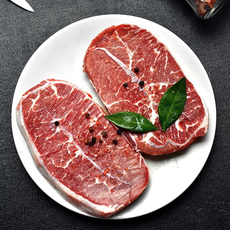 【中国仓】澳洲谷饲100天板腱牛排200g*8片 送黄油7g/8块和黑椒1包