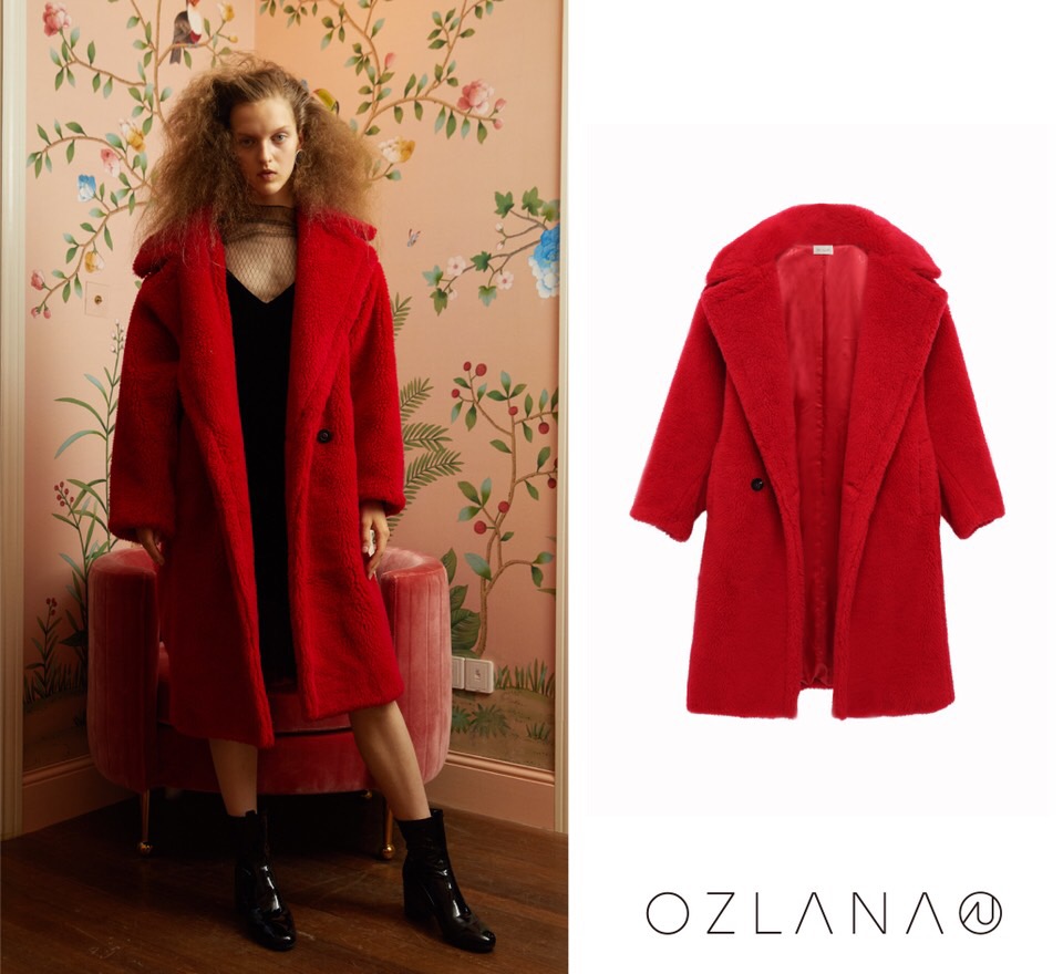 【中国仓】【中国发货】ozlana 2018 a/w 经典廊型泰迪羊毛大衣 au