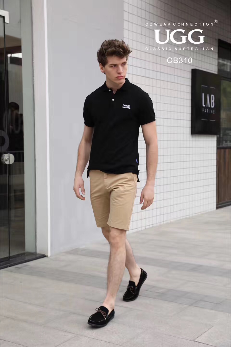 【澳洲仓】ozwear ugg ob310 春夏新款 猪巴革 皮绳蝴蝶结男士单豆豆