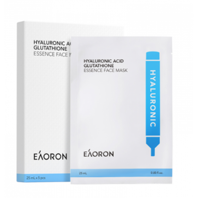 新西兰仓】Eaoron Hyaluronic Acid Glutathione Essence Face Mask Eaoron  （白色）水光针白面膜澳洲芋螺肽+依克多因补水面膜5p*25ml【保质期2028/03】-Tina家奶粉保健品