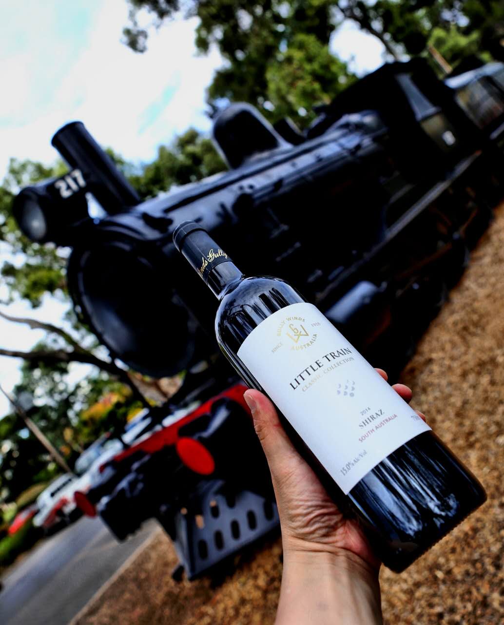【中国仓】澳洲红酒 1847 gully winds 小火车 西拉(x1) 2016年 木塞